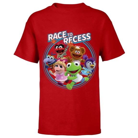 Disney Muppet Babies Race to Recess - Short Sleeve T-Shirt for Kids -Customized-Red