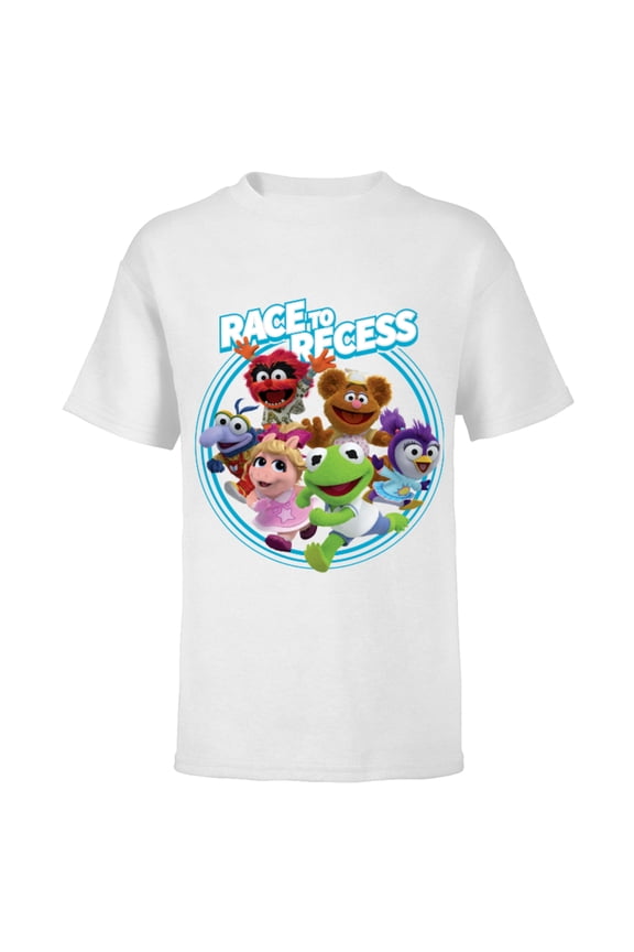 Muppet Babies Race to Recess - Short Sleeve T-Shirt for Kids -Customized-White
