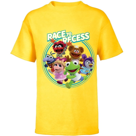 Disney Muppet Babies Race to Recess - Short Sleeve T-Shirt for Kids -Customized-Yellow