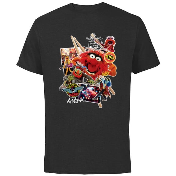 Disney Muppets Animal Dr. Teeth and the Electric Mayhem - Short Sleeve Cotton T-Shirt for Adults- Customized-Black