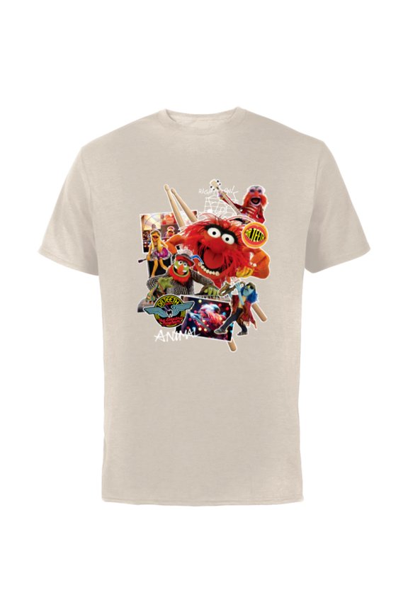 Muppets Animal Dr. Teeth and the Electric Mayhem - Short Sleeve Cotton T-Shirt for Adults- Customized-Natural