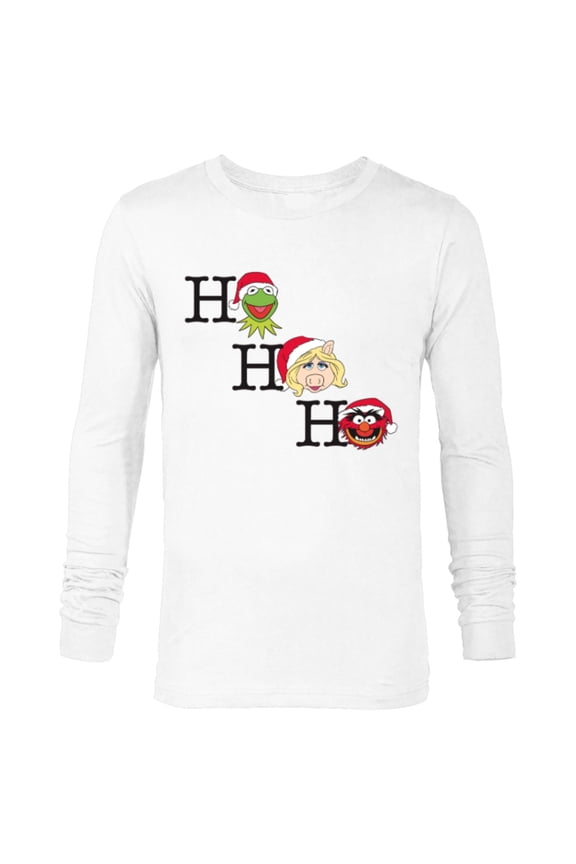 Muppets Kermit Miss Piggy and Animal Holiday - Long Sleeve T-Shirt for Men -Customized-White