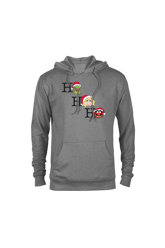 Muppets Kermit Miss Piggy and Animal Holiday - Pullover Hoodie for Adults -Customized-Graphite Heather