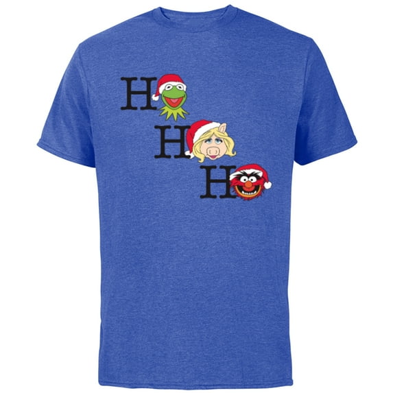 Disney Muppets Kermit Miss Piggy and Animal Holiday - Short Sleeve Cotton T-Shirt for Adults -Customized-Royal Heather