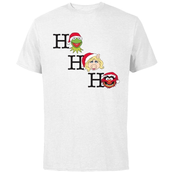 Disney Muppets Kermit Miss Piggy and Animal Holiday - Short Sleeve Cotton T-Shirt for Adults -Customized-White