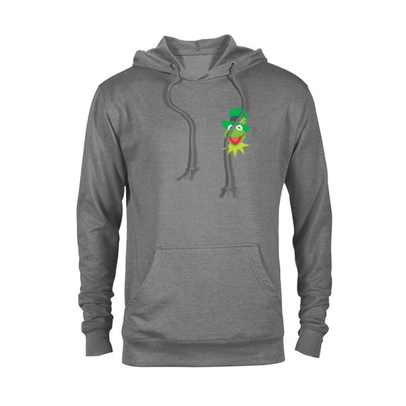Disney Muppets Kermit the Frog in Top Hat St Patrick’s Day - Pullover Hoodie for Adults - Customized-Athletic Heather