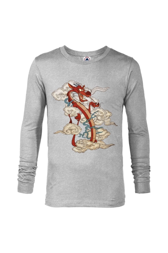 Mushu T-Shirt - Long Sleeve T-Shirt for Men - Customized-Athletic Heather