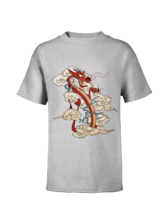 Mushu T-Shirt - Short Sleeve T-Shirt for Kids - Customized-Athletic Heather