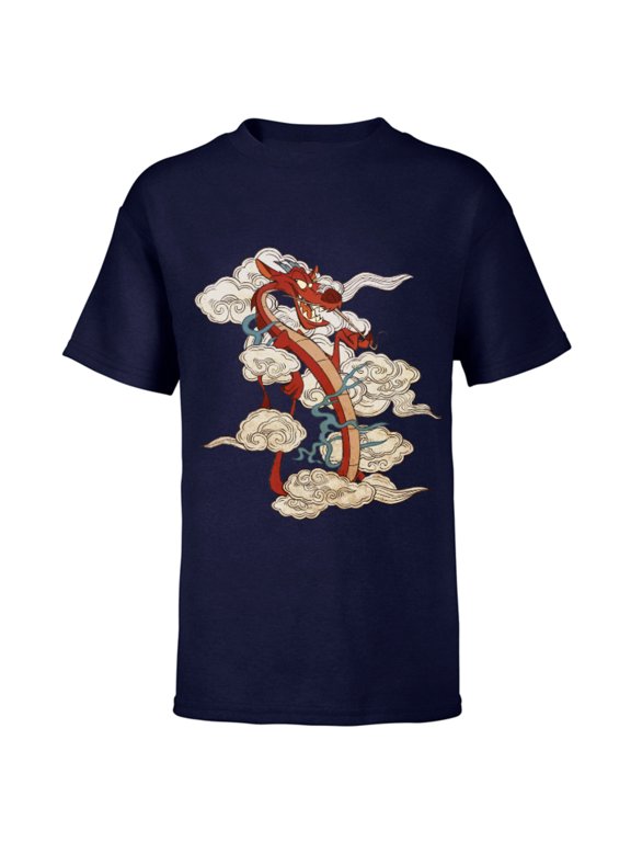 Mushu T-Shirt - Short Sleeve T-Shirt for Kids - Customized-Athletic Navy