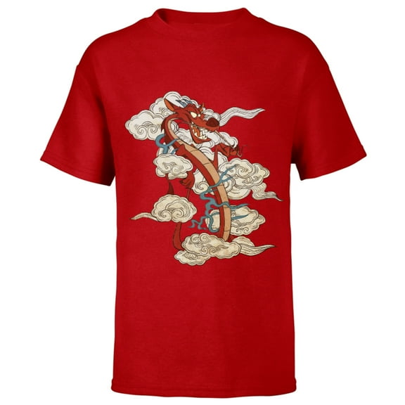 Disney Mushu T-Shirt - Short Sleeve T-Shirt for Kids - Customized-Red