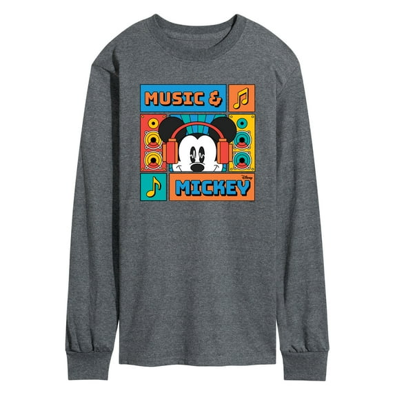 Disney - Music And Mickey- Men's Long Sleeve Graphic T-Shirt