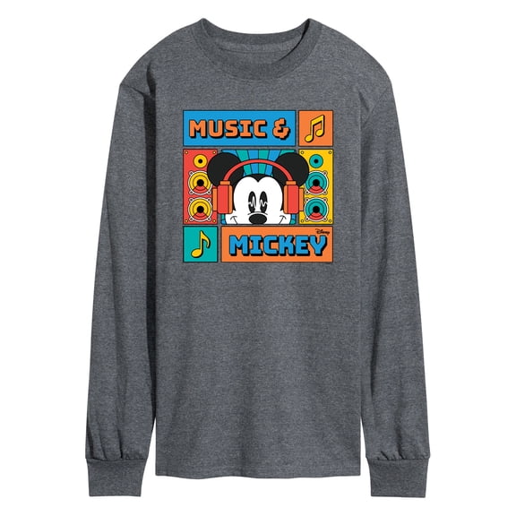 Disney - Music And Mickey- Men's Long Sleeve Graphic T-Shirt