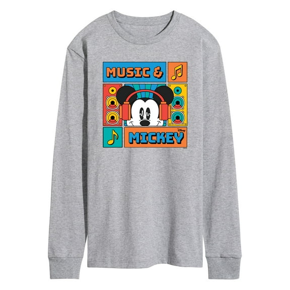 Disney - Music And Mickey- Men's Long Sleeve Graphic T-Shirt
