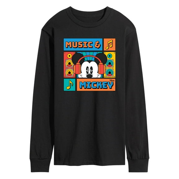 Disney - Music And Mickey- Men's Long Sleeve Graphic T-Shirt