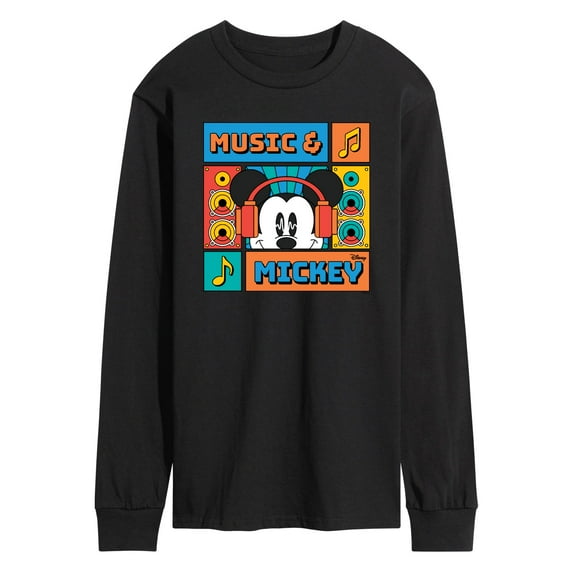 Disney - Music And Mickey- Men's Long Sleeve Graphic T-Shirt