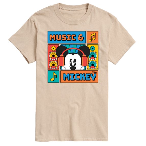 Disney - Music And Mickey - Men's Short Sleeve Graphic T-Shirt
