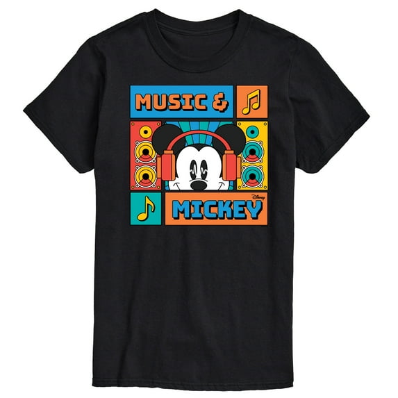Disney - Music And Mickey - Men's Short Sleeve Graphic T-Shirt