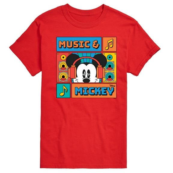 Disney - Music And Mickey - Men's Short Sleeve Graphic T-Shirt