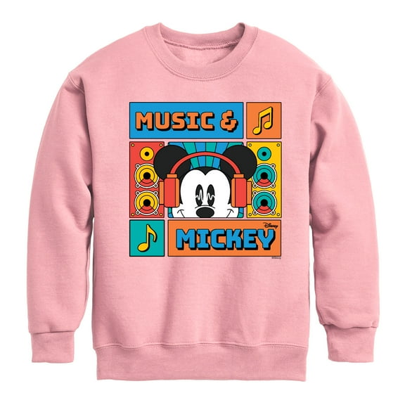 Disney - Music And Mickey - Toddler & Youth Crewneck Fleece Sweatshirt