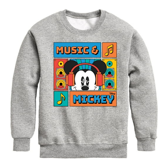 Disney - Music And Mickey - Toddler & Youth Crewneck Fleece Sweatshirt