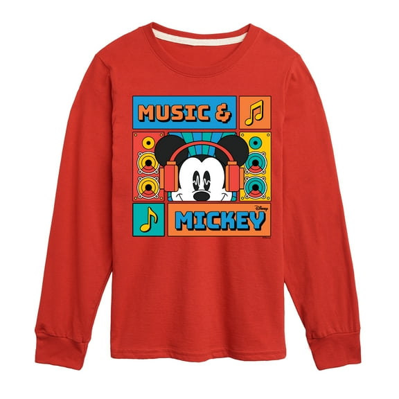 Disney - Music And Mickey - Toddler & Youth Long Sleeve Graphic T-Shirt