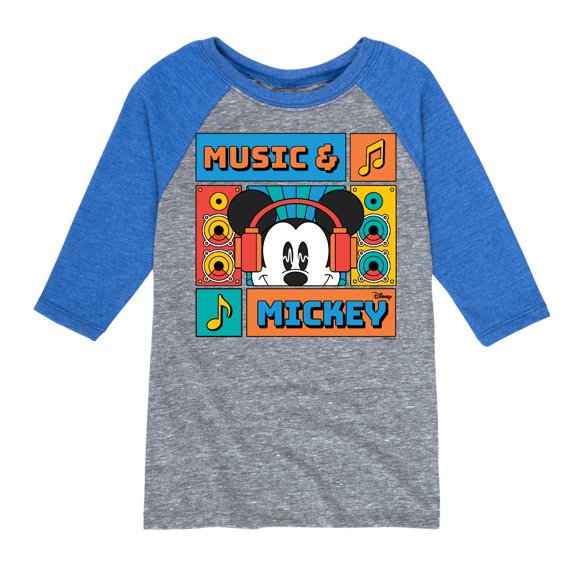 Disney - Music And Mickey - Toddler & Youth Raglan Graphic T-Shirt
