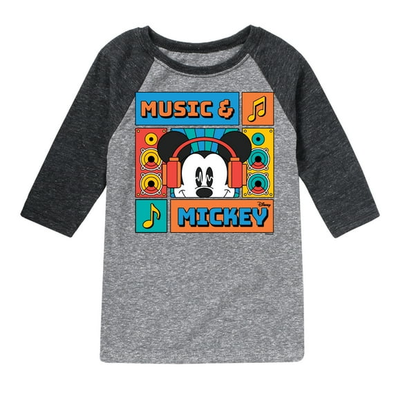 Disney - Music And Mickey - Toddler & Youth Raglan Graphic T-Shirt
