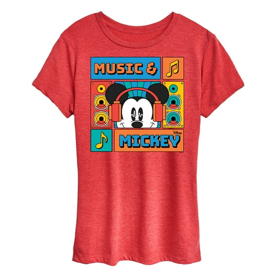 Disney - Music And Mickey - Women's Short Sleeve Graphic T-Shirt