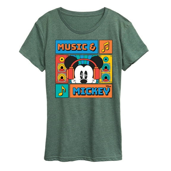 Disney - Music And Mickey - Women's Short Sleeve Graphic T-Shirt