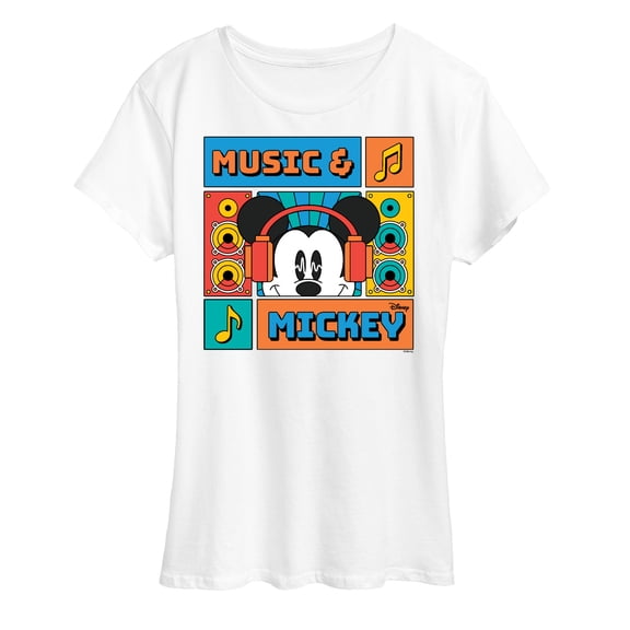 Disney - Music And Mickey - Women's Short Sleeve Graphic T-Shirt