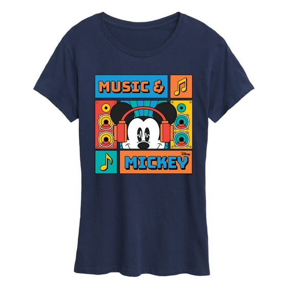 Disney - Music And Mickey - Women's Short Sleeve Graphic T-Shirt
