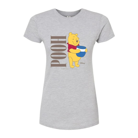 Disney - Muted Pooh - Juniors Fitted Graphic T-Shirt