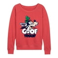thumbnail image 1 of Disney - My Goof Troop - Women's French Terry Long Sleeve Pullover, 1 of 3