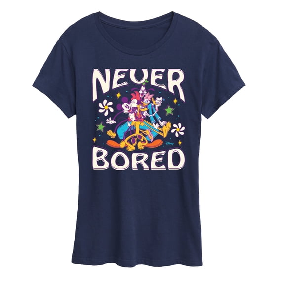 Disney - Never Bored Women's Short Sleeve Graphic T-Shirt