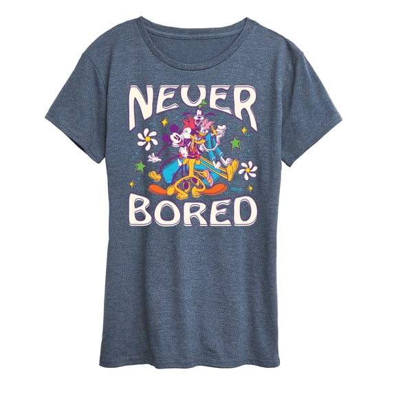 Disney - Never Bored Women's Short Sleeve Graphic T-Shirt