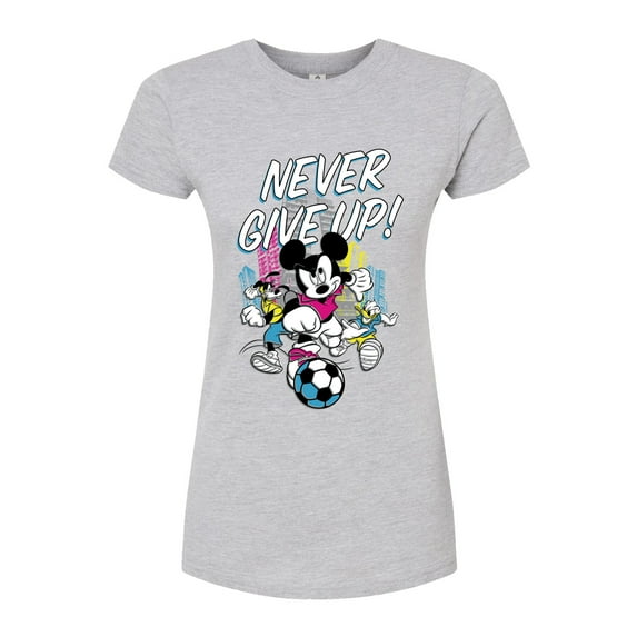 Disney - Never Give Up - Juniors Fitted Graphic T-Shirt