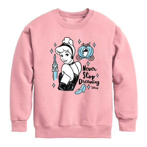 Disney - Never Stop Dreaming - Toddler & Youth Crewneck Fleece Sweatshirt