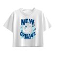 thumbnail image 1 of Disney - New Orleans Louis Girls' Short Sleeve Boxy Graphic T-Shirt, 1 of 4