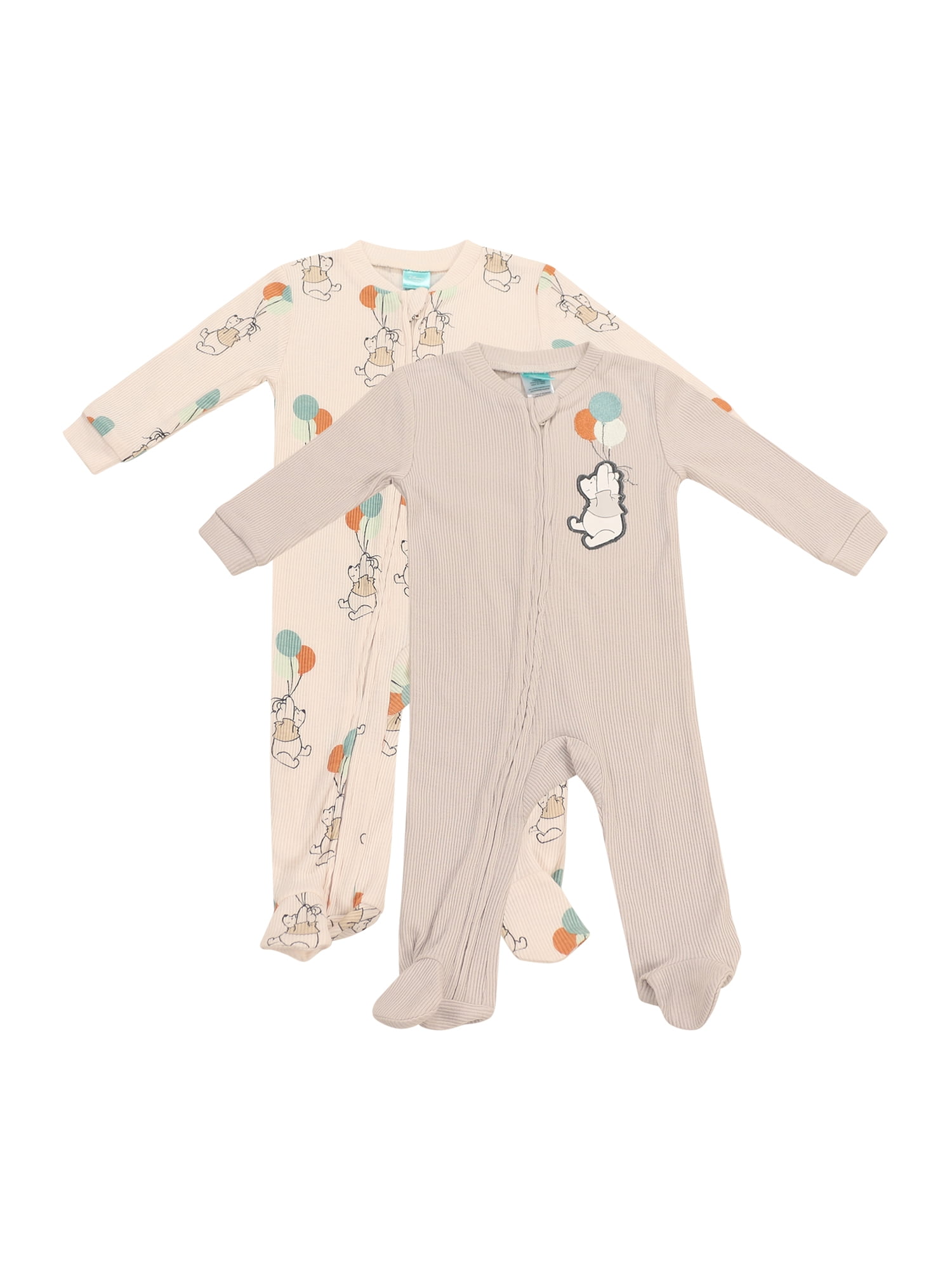 Disney Newborn Baby Boys Coverall, 2 Pack Rib Footie. Sizes 0/3 Months - 3/6 Months - 6/9 Months
