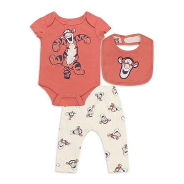 Disney Newborn Baby Outfit Set 3-Piece Set Bodysuit, Pants, and Bib Sizes 0- 9 Months