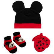 Disney Newborn Baby Boys’ Take Me Home Layette Gift Set: 3D Ear Hat, Socks and Mitten: Mickey Mouse, Winnie The Pooh