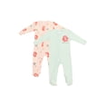 thumbnail image 1 of Disney Newborn Baby Girls Coverall, 2 Pack Rib Footie. Sizes 0/3 Months - 3/6 Months - 6/9 Months, 1 of 4