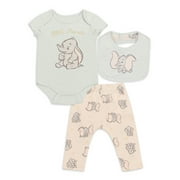 Disney Newborn Baby Girls Layette Set, 3pcs Bib Set, Sizes 0/3 Months - 3/6 Months - 6/9 Months