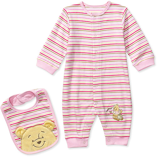 Disney Newborn Girls' Pooh Footless Sleep N Play