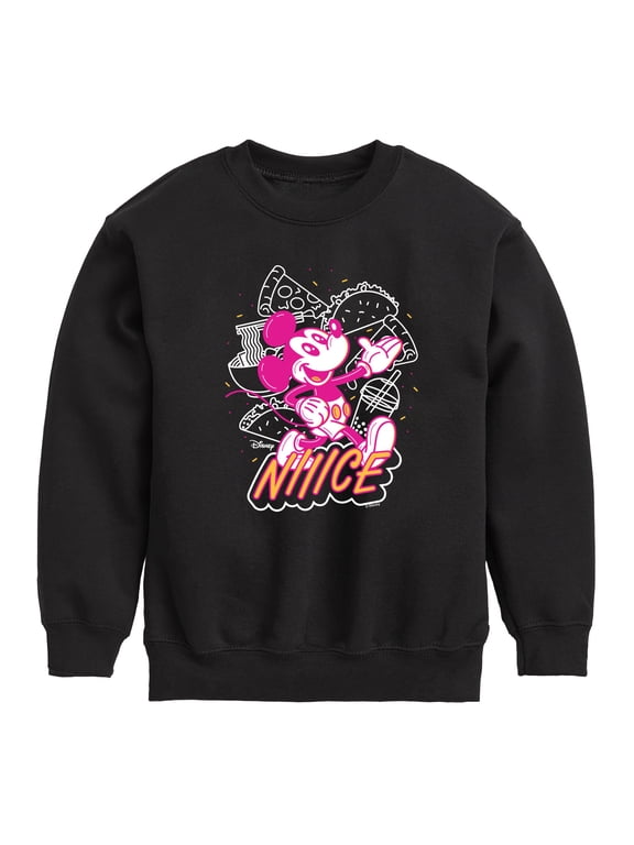 - Nice Mickey Boys' Graphic Long Sleeve Fleece Sweatshirt