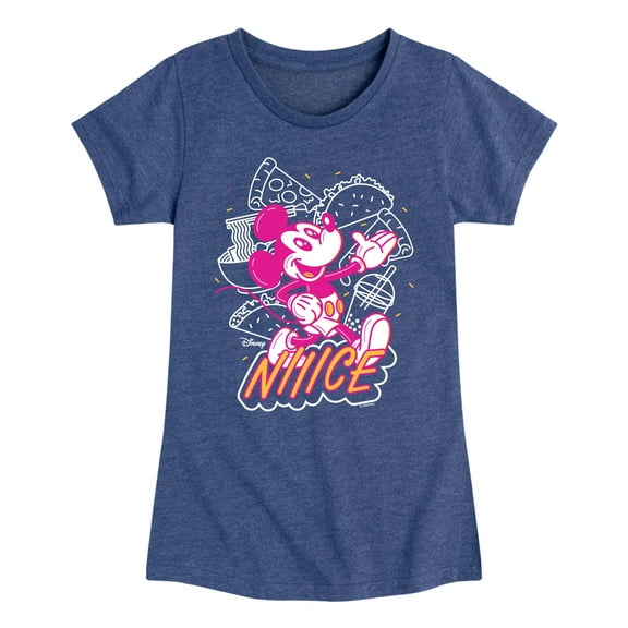 Disney - Nice Mickey - Toddler & Youth Girls Short Sleeve Graphic T-Shirt