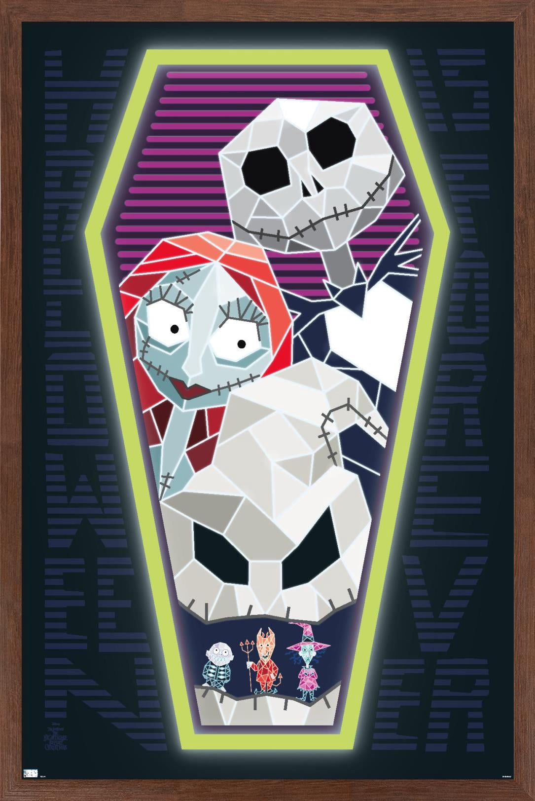 Disney Nightmare Before Christmas - Coffin Wall Poster, 14.725" x 22.375", Framed