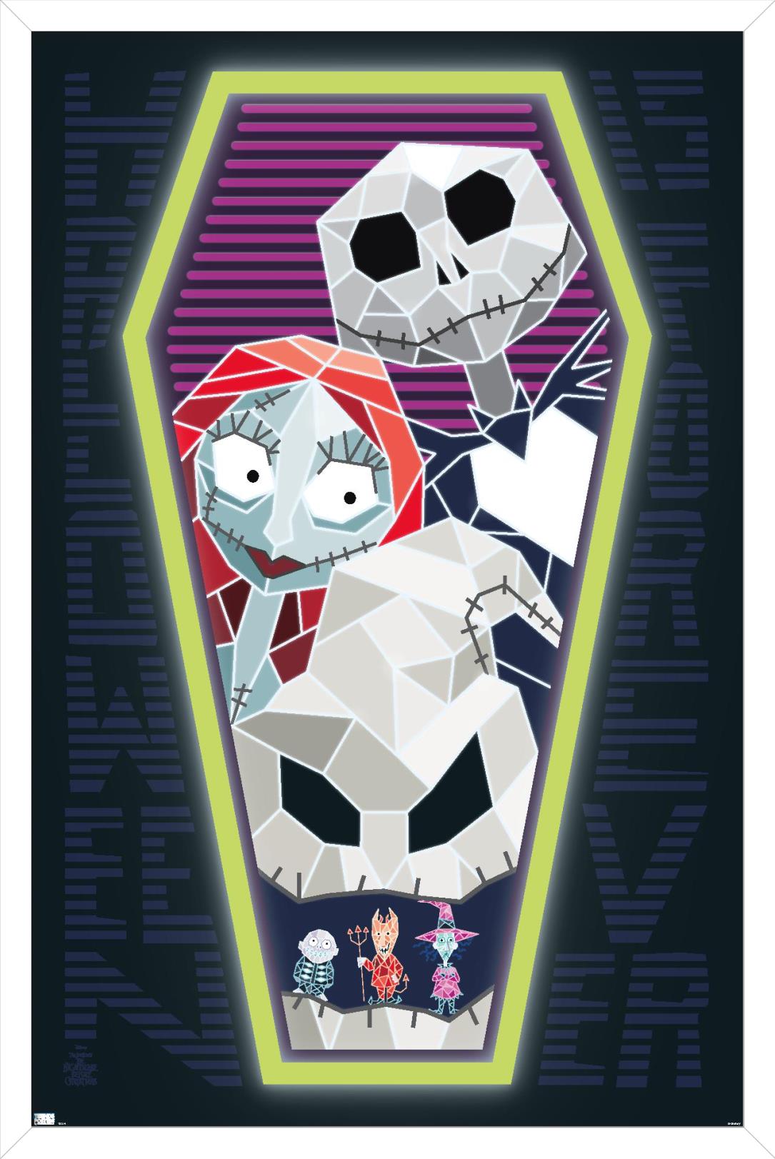 Disney Nightmare Before Christmas - Coffin Wall Poster, 14.725" x 22.375", Framed