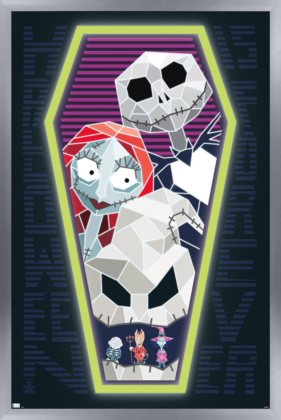 Disney Nightmare Before Christmas - Coffin Wall Poster, 22.375" x 34", Framed