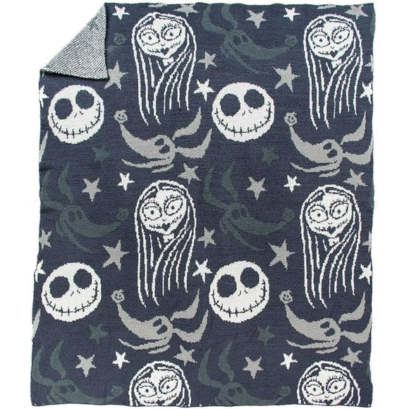 Disney Nightmare Before Christmas Dark of Night Feather Knit Throw